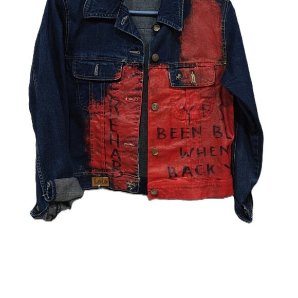 Custom Hand-Painted Lois Denim Jacket – Size S – One-of-a-Kind - Picture 2 of 5